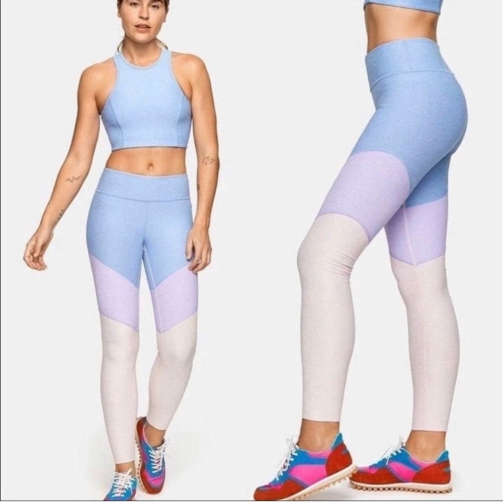 Outdoor Voices Color Block Leggings - Size Medium